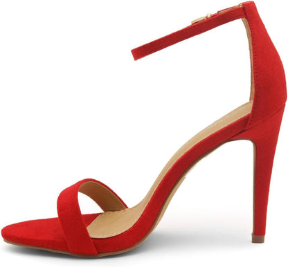 Women’S High Heels – Open Toe Stiletto Heels with Adjustable Ankle Strap | Dressy Sexy Strappy Heeled Sandals for Wedding, Prom, Party & Evening Wear
